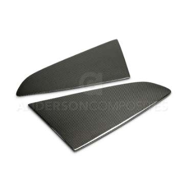 Picture of Anderson Composites 2015-2017 Ford Mustang Type -F Style Window Louvers - Flat