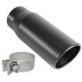 Picture of MagnaFlow Tip Black Coated  w- Clamp Single Wall Round Outlet 4in Diameter 3in Inlet 12in Length