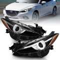 Picture of ANZO Projector Headlights With Halo Black w-Amber 14-17 Mazda 3