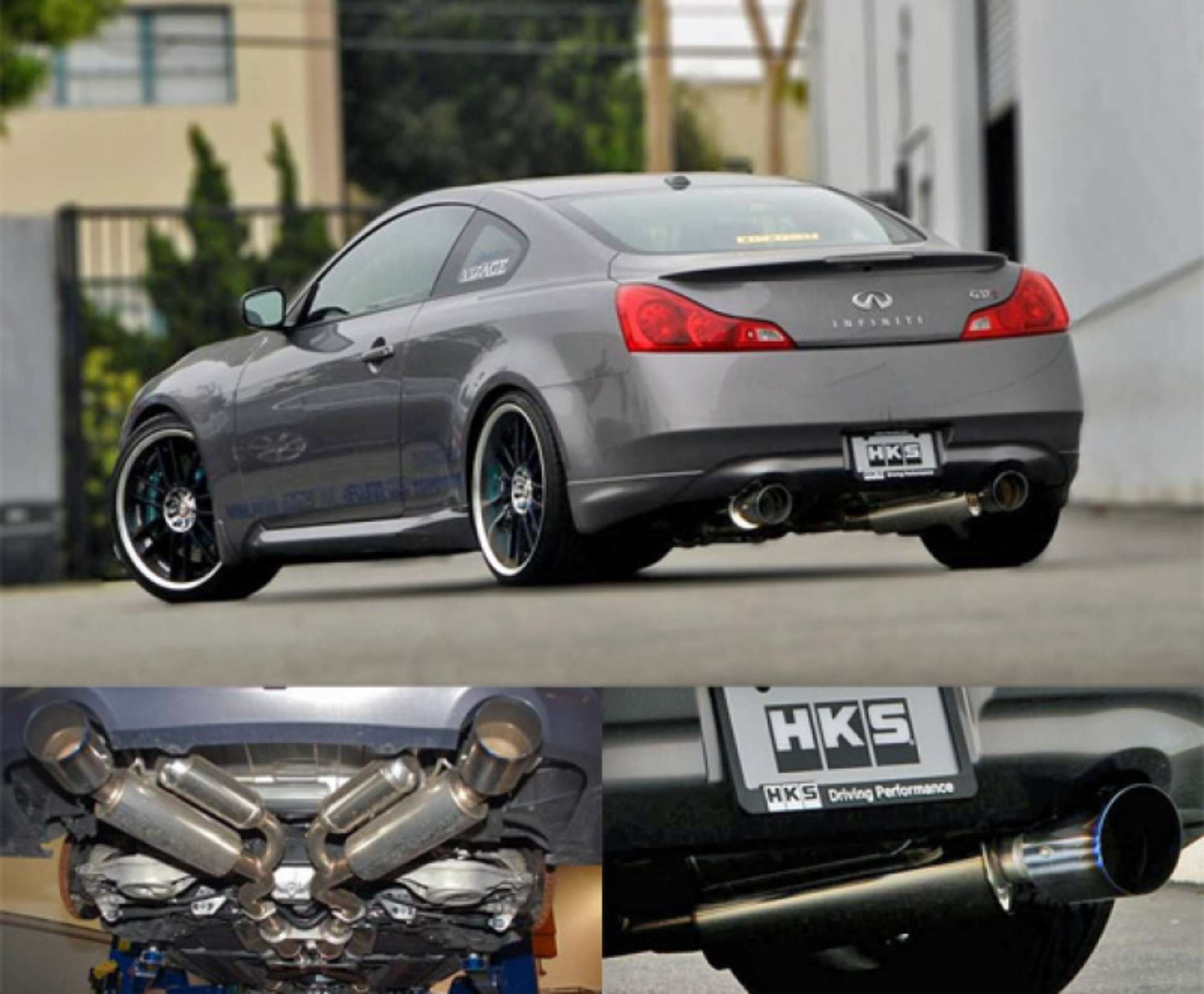 Picture of HKS 08 Infiniti G37 Coupe Dual Hi-Power Titanium Tip Catback Exhaust