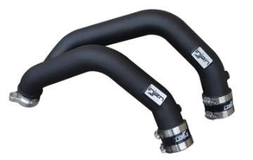 Picture of Injen 15-16 BMW M3F80-M4 F82-83 3-0L L6 Twin Turbo 2PC Aluminum Int- Charge Pipe - Wrinkle Black