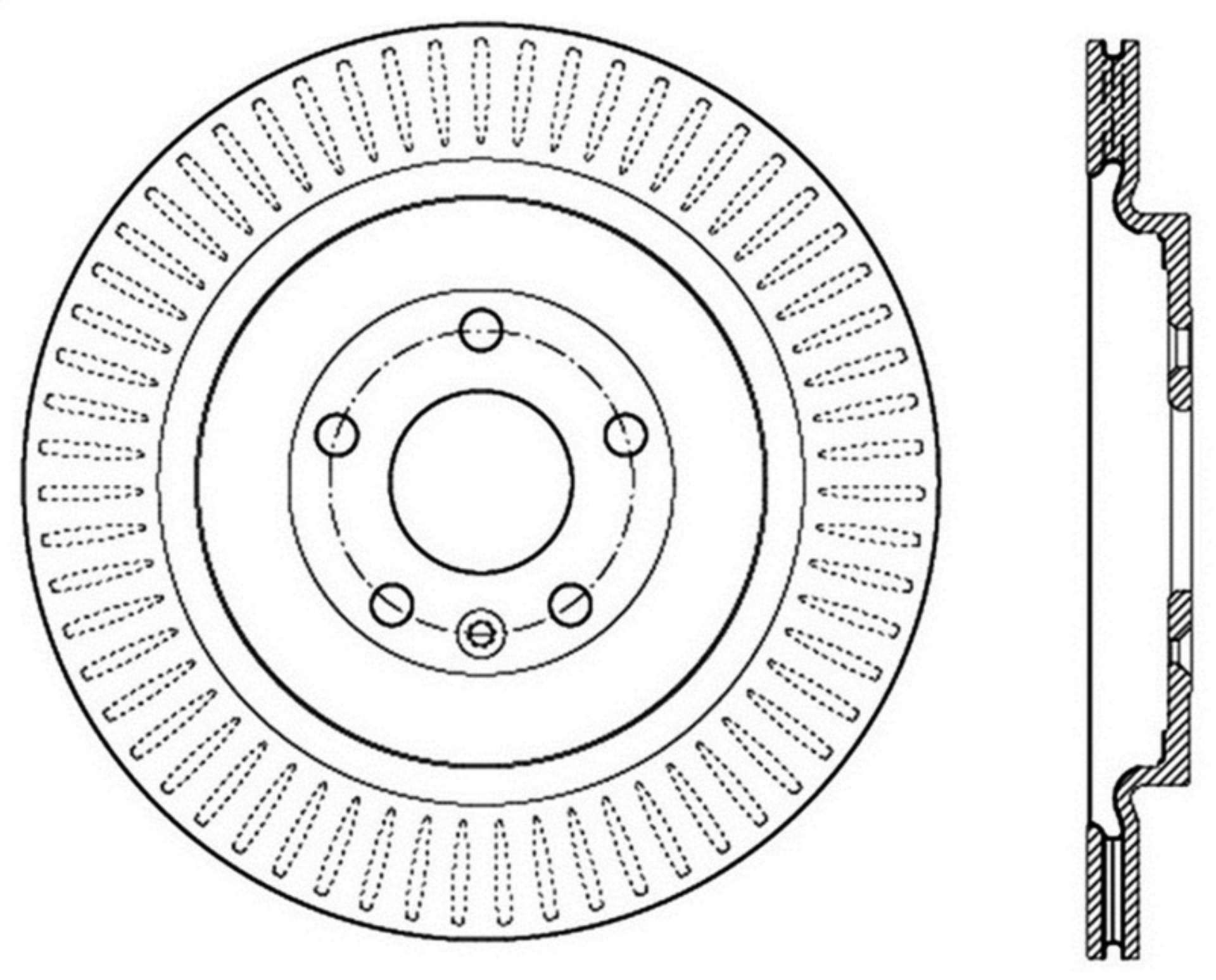 Picture of StopTech 2013-2016 Ford Taurus SHO Slotted Sport Rear Right Brake Rotor