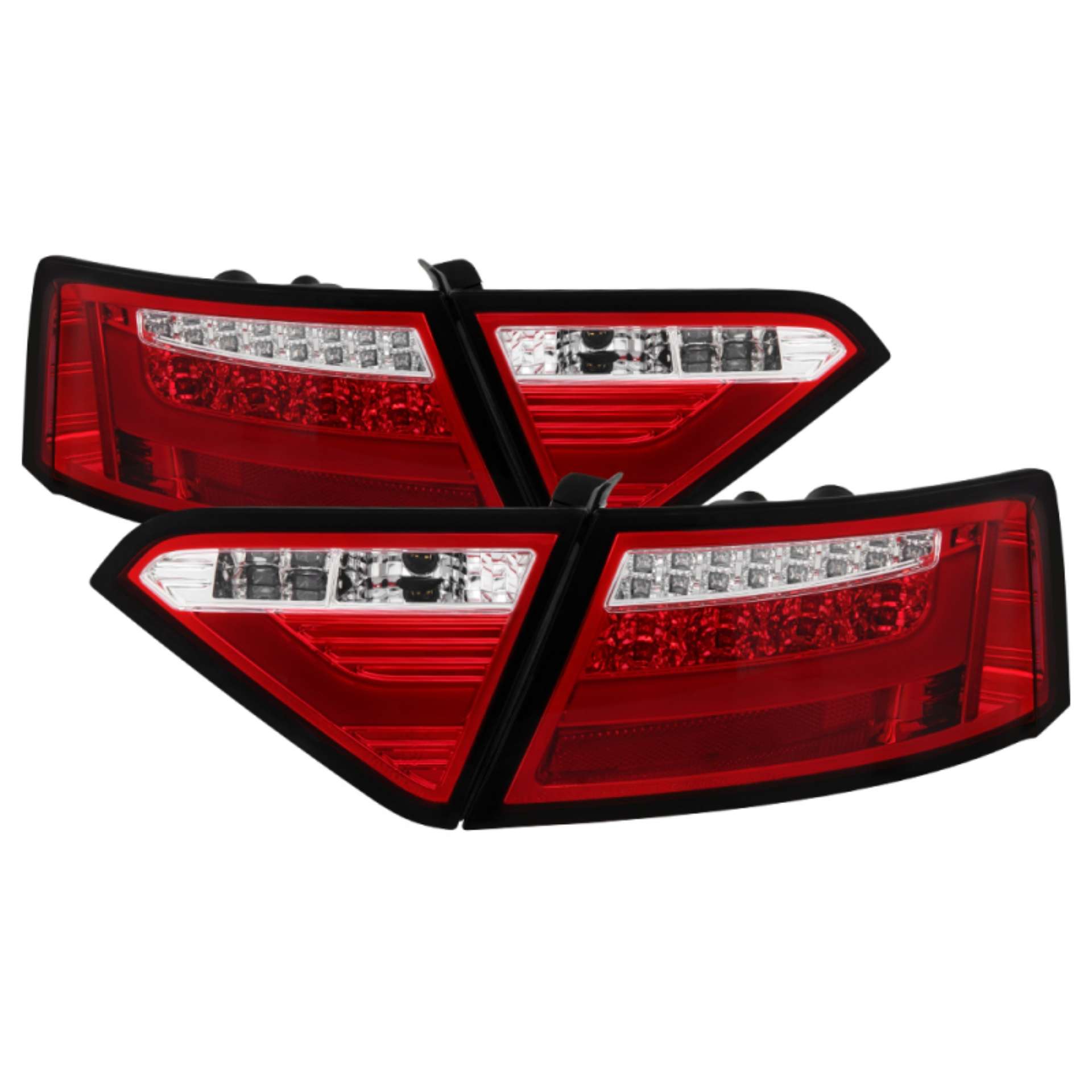 Picture of Spyder 08-12 Audi A5 LED Tail Lights - Red Clear ALT-YD-AA508V2-LED-RC