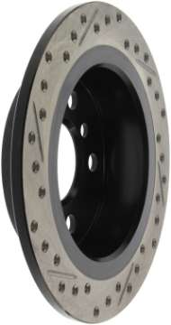 Picture of StopTech 14-15 Mini Cooper Base Slotted & Drilled Rear Left Rotor