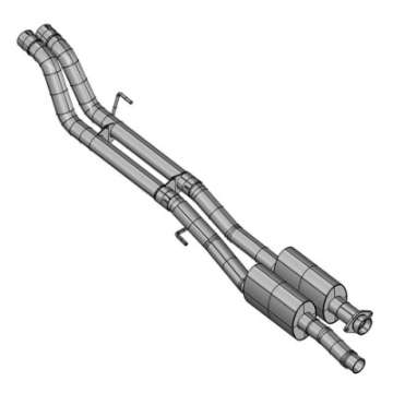 Picture of Kooks 17-19 Ford F150 Raptor EcoBoost 3in Dual Cat-Back Exhaust 2 Mufflers Included Use OEM Pipes