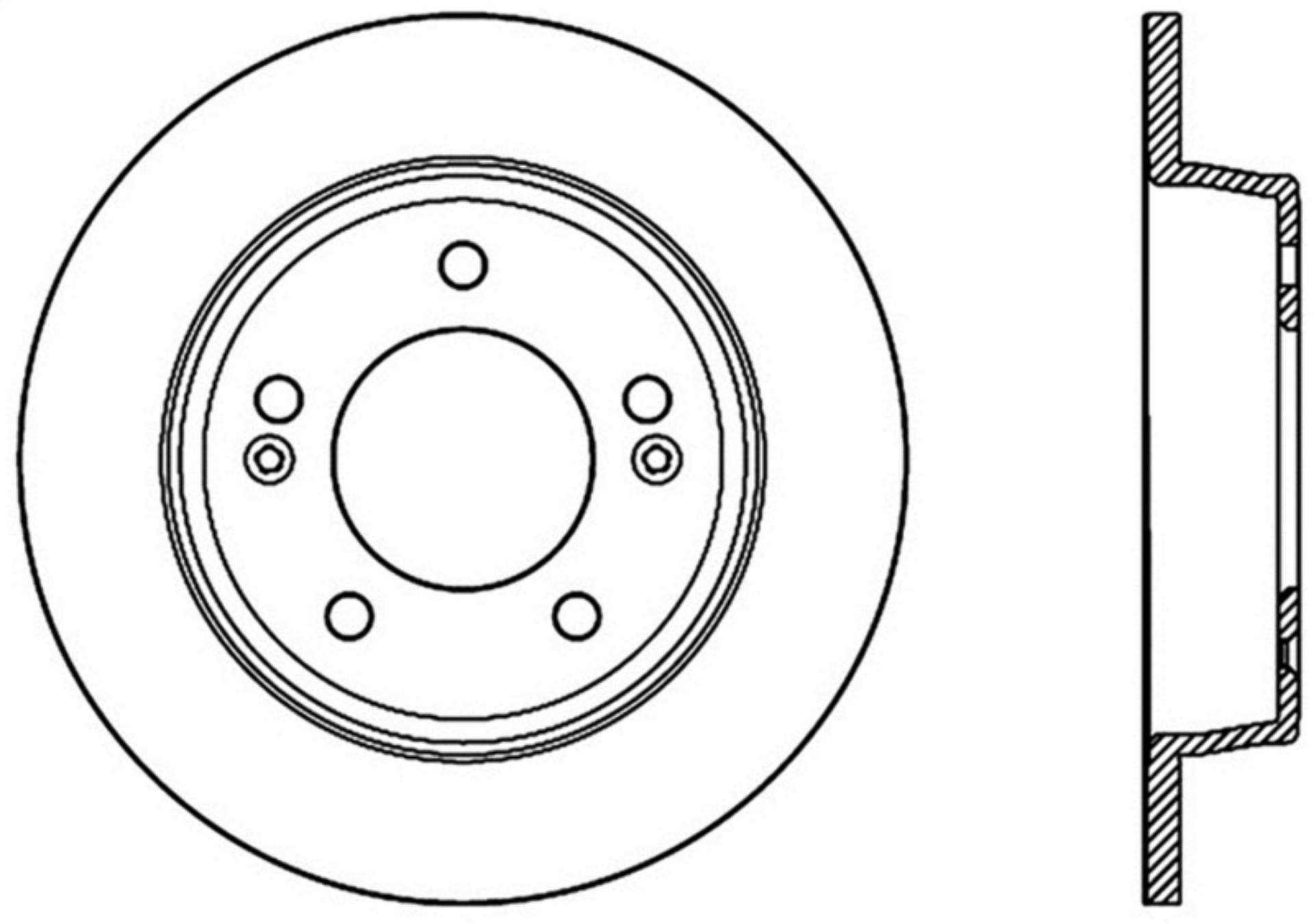 Picture of StopTech 15-17 Hyundai Elantra Drilled Left Rear Rotor