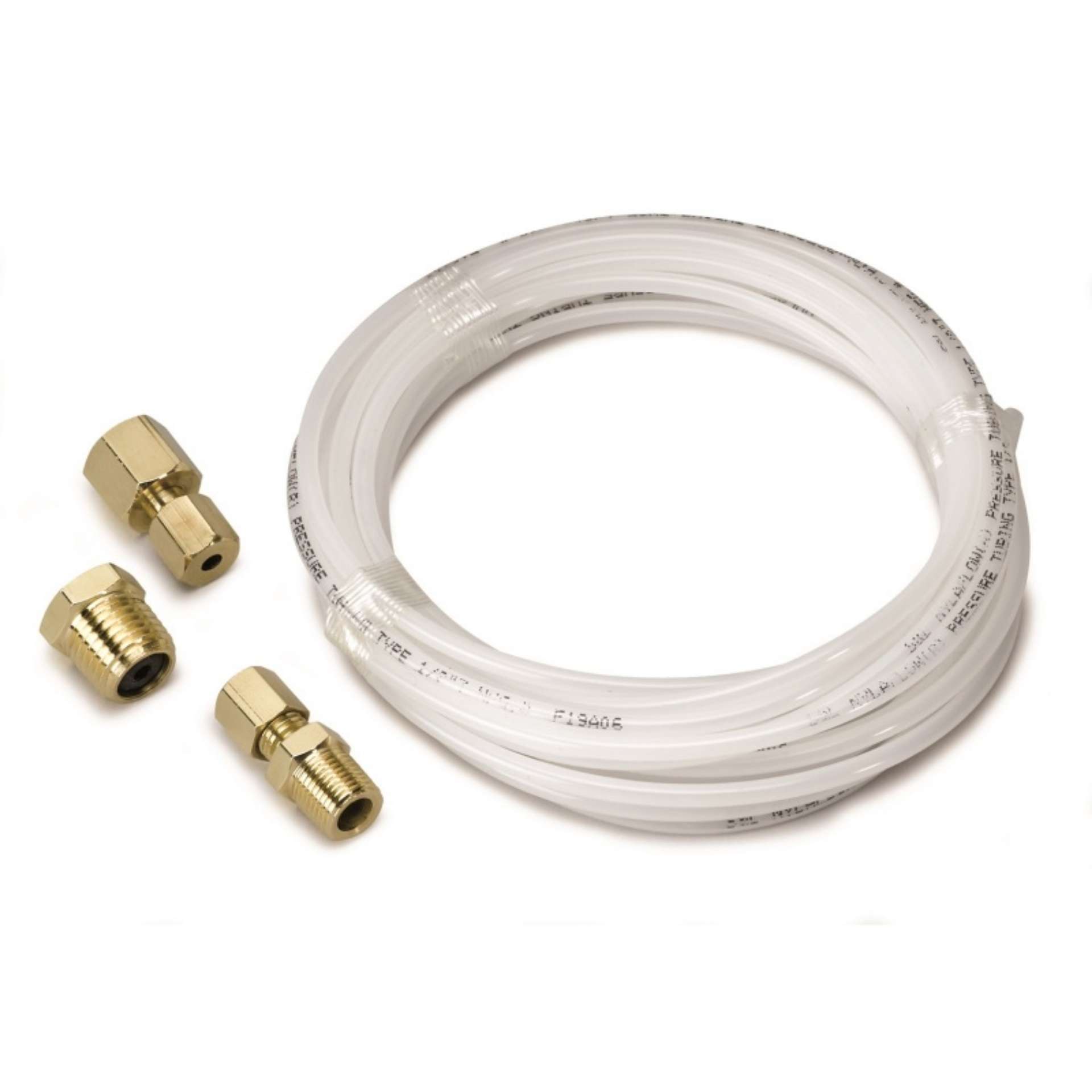 Picture of Autometer 12 Foot Nylon Tubing 1-8in- w- 1-8in- Brass Compression Fittings