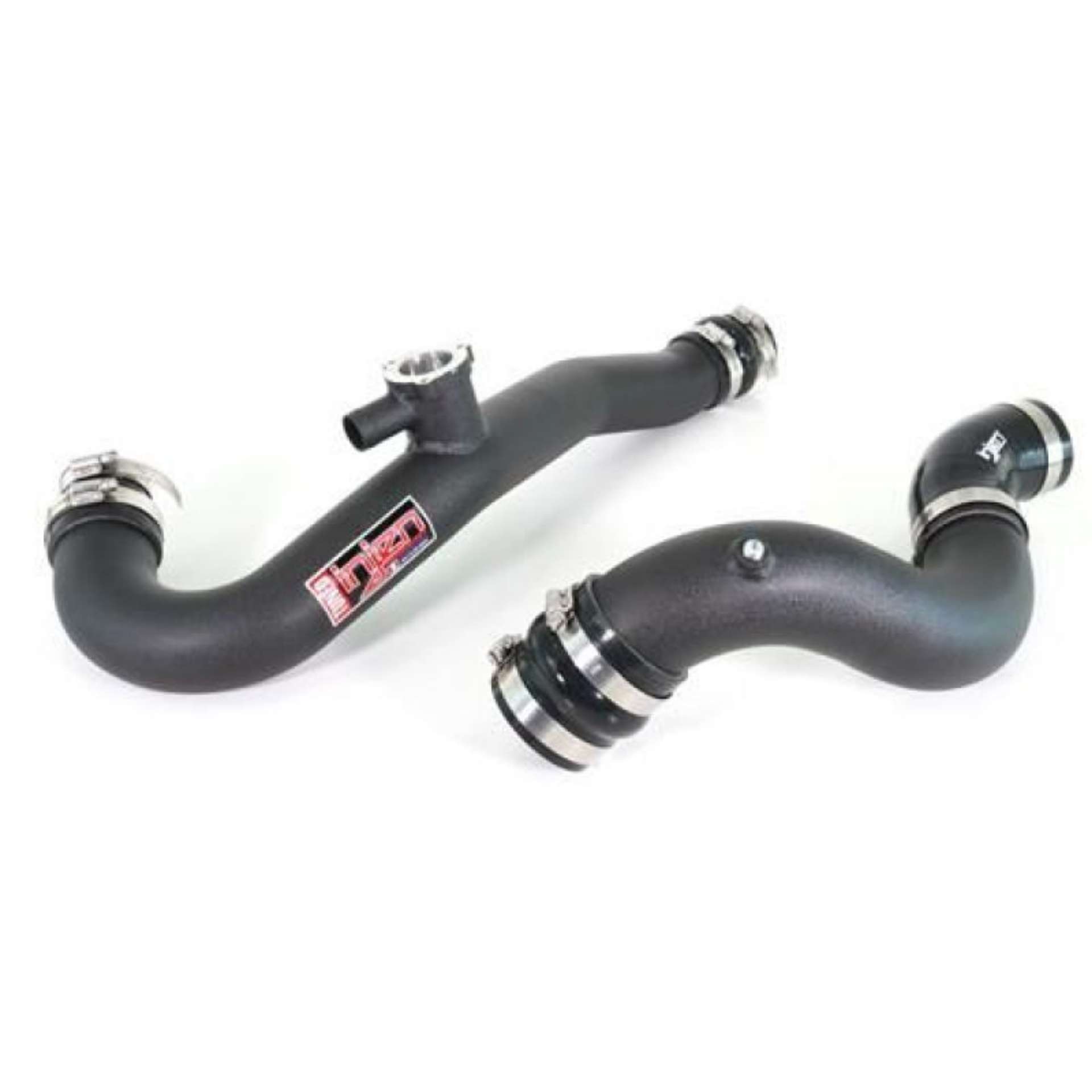 Picture of Injen 15-19 Ford Mustang 2-3L EcoBoost Aluminum Intercooler Piping Kit - Wrinkle Black