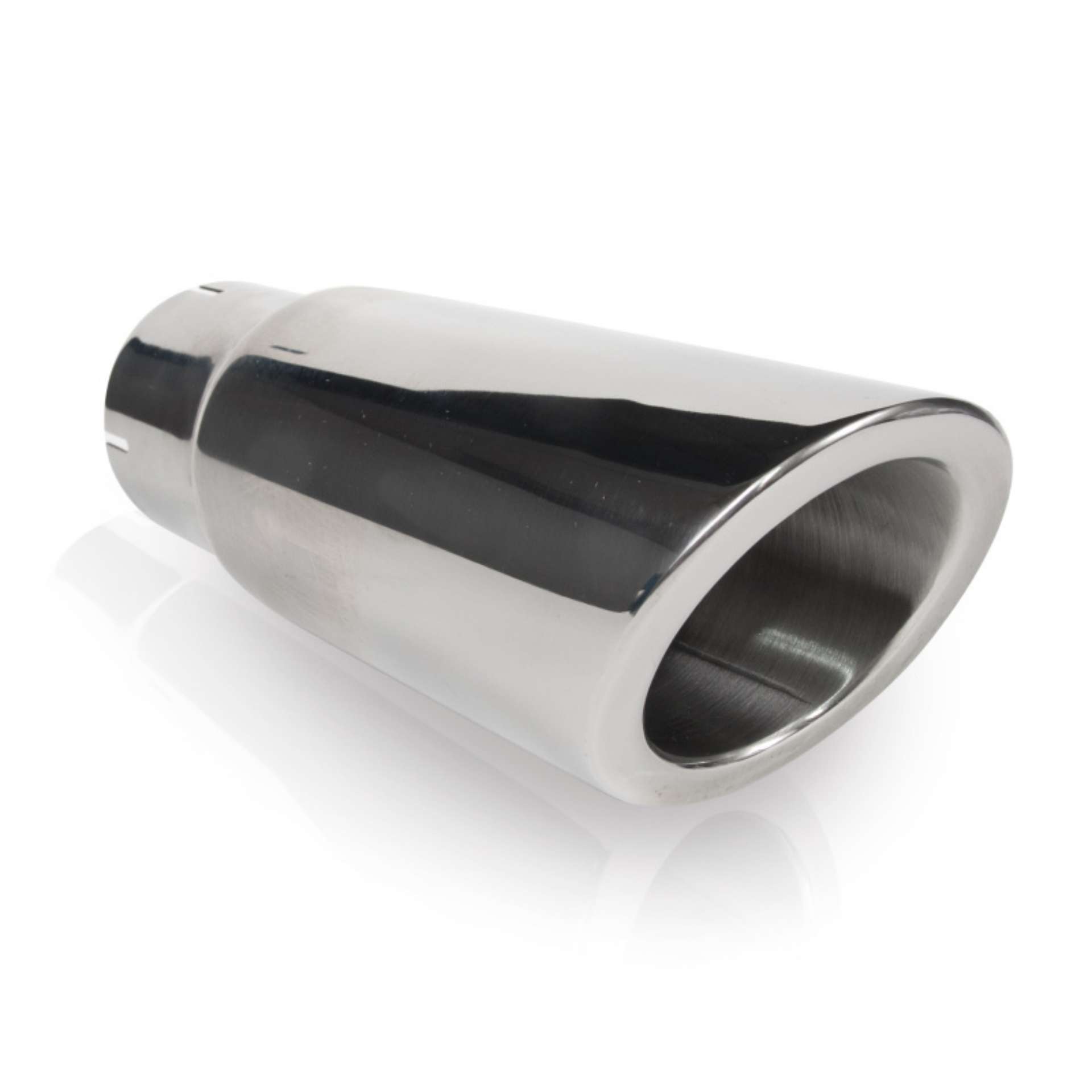 Picture of Stainless Works Double Wall Slash Cut Exhaust Tip - 3 1-2in Body 2 1-4in ID