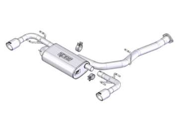 Picture of Borla 03-09 Mazda RX-8 1-3L Single Round Rolled Angle-Cut Cat-Back Exhaust