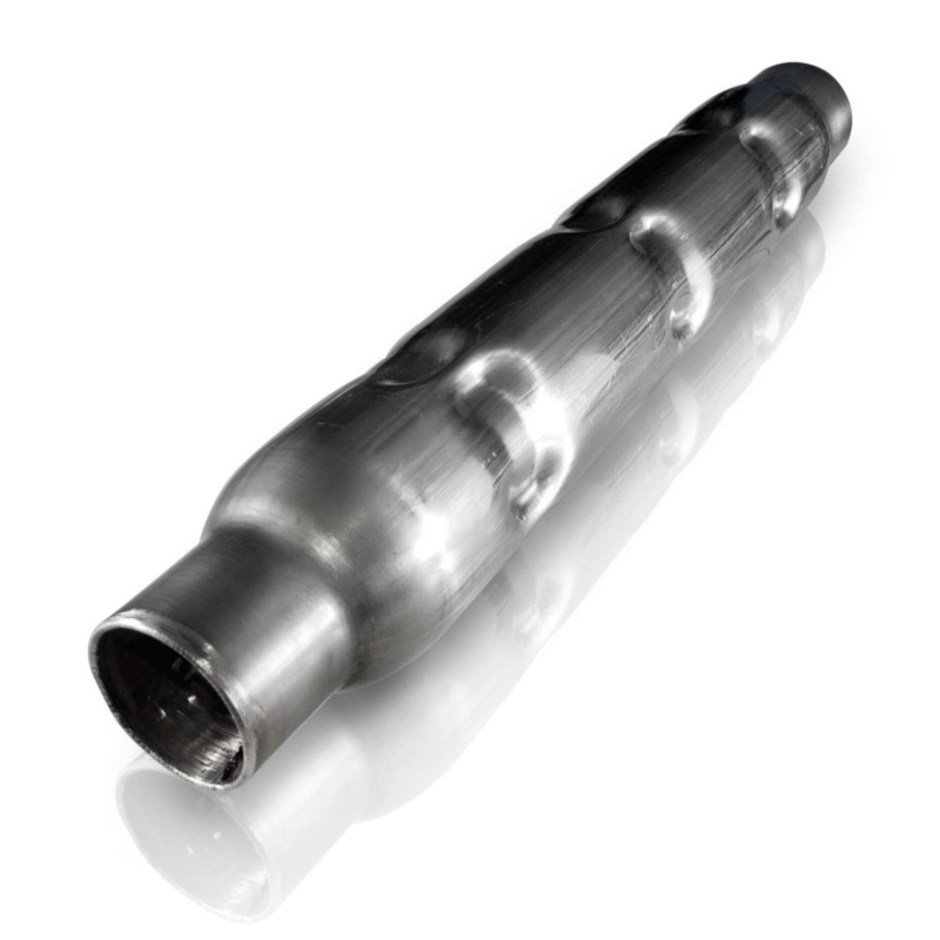 Picture of Stainless Works 2in CHAMBERED ROUND MUFFLER MILL FINISH