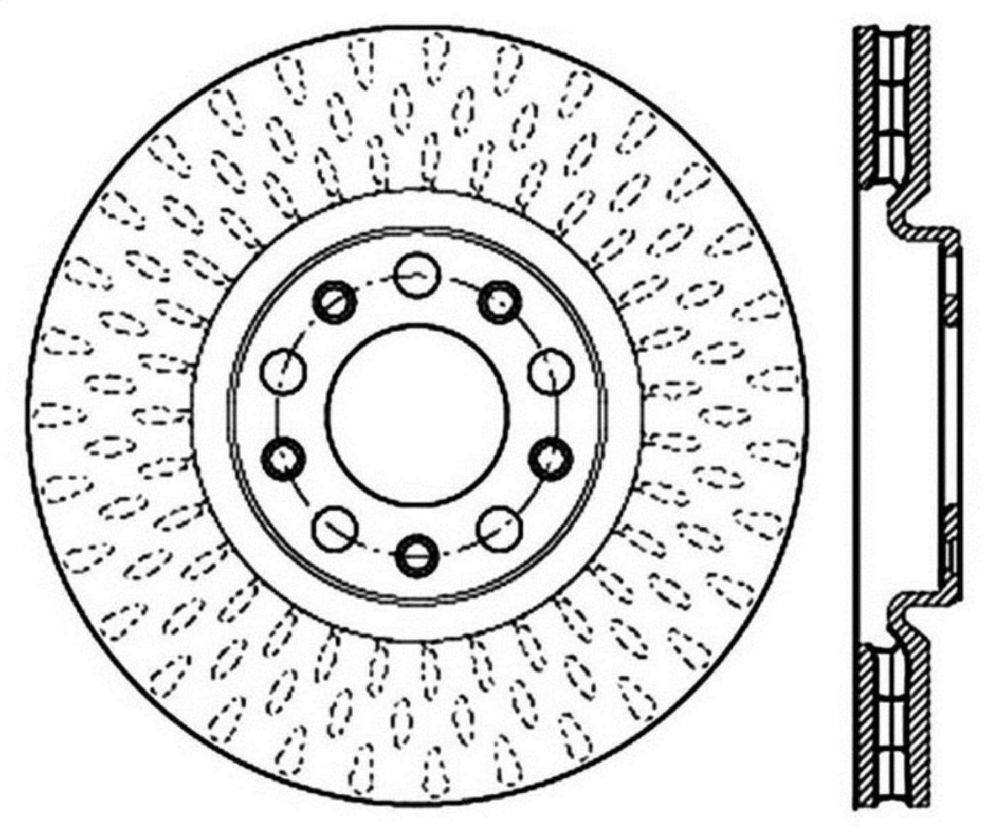 Picture of StopTech 15-17 Chrysler 200 - Jeep Renegade Sport Drilled Vented Left Front Rotor