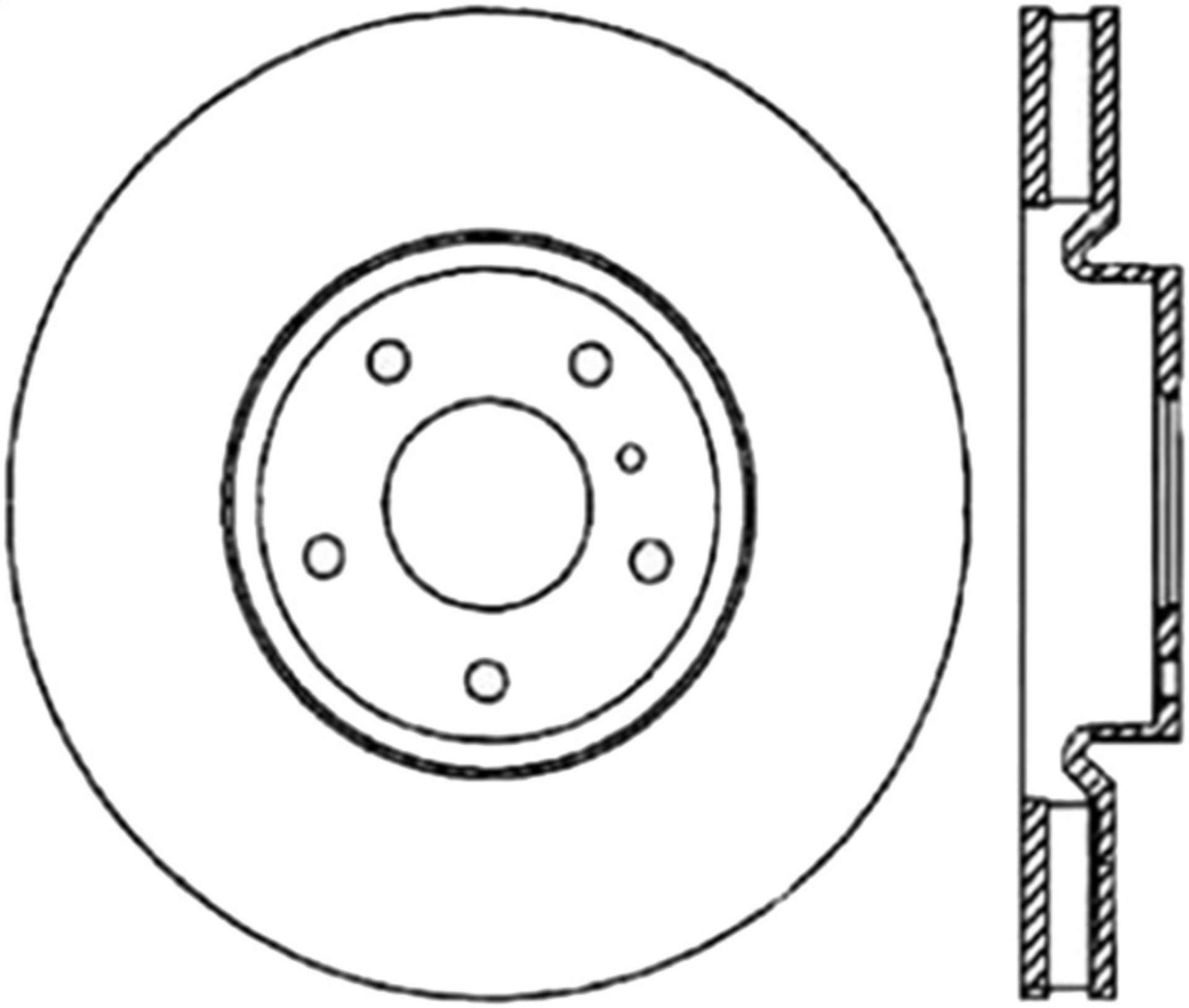 Picture of StopTech 03-04 Infiniti G35-03-08 NIssan 350z Cryo Slotted & Drilled Front Left Rotor w-Brembo