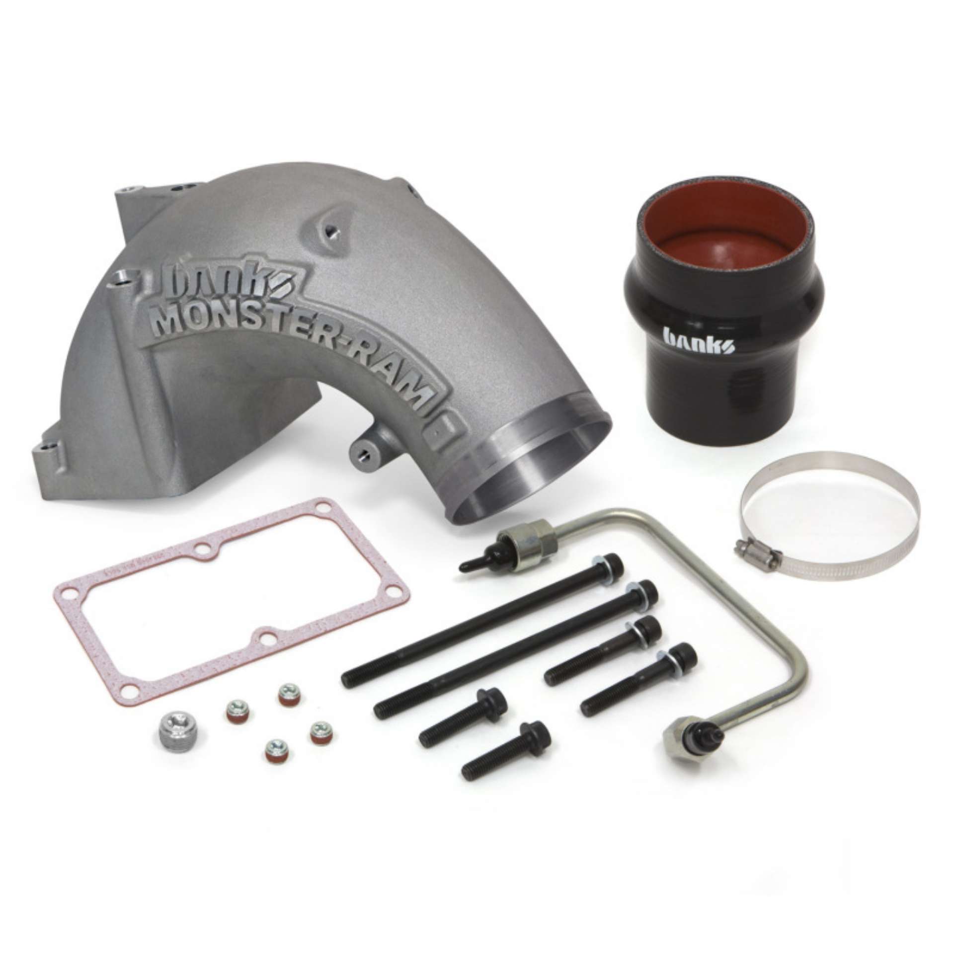 Picture of Banks Power 07-5-17 Ram 2500-3500 6-7L Diesel Monster-Ram Intake System w- Fuel Line 4in Natural