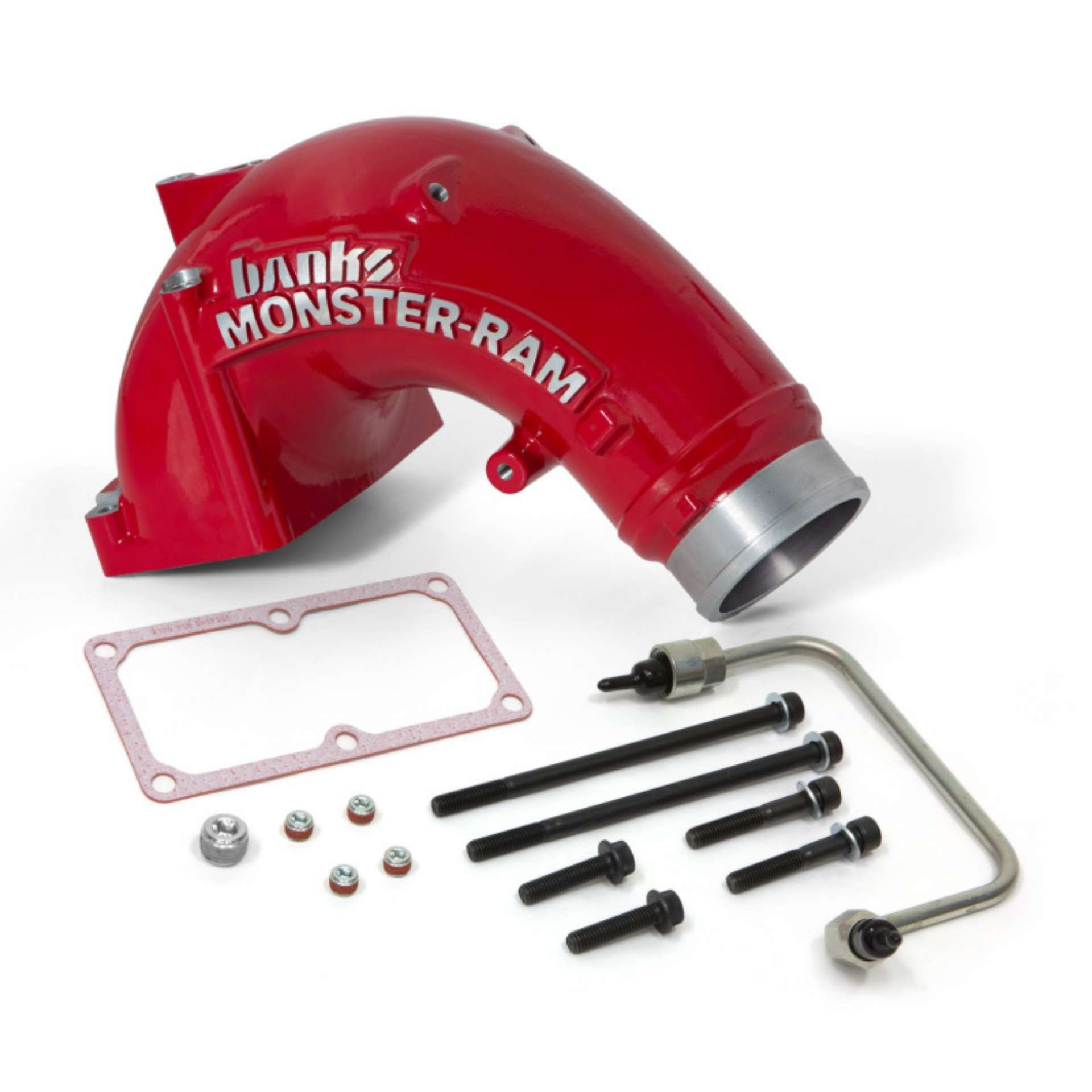 Picture of Banks Power 07-5-17 Ram 2500-3500 6-7L Diesel Monster-Ram Intake System w- Fuel Line 3-5in Red