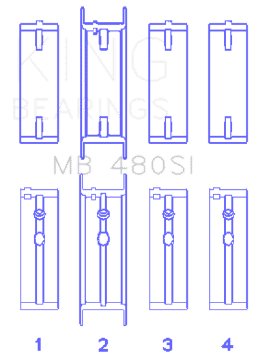 Picture of King Buick 90-96 L27 V6 Main Bearing Set