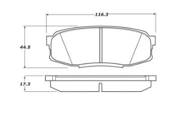 Picture of StopTech 07-17 Toyota Tundra Street Performance Rear Brake Pads