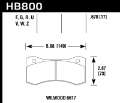 Picture of Hawk Wilwood 17mm 6617 Caliper Performance Ceramic Brake Pads