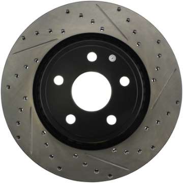 Picture of StopTech 11-12 Dodge Durango Sport Drilled & Slotted Front Driver-Side Brake Rotor