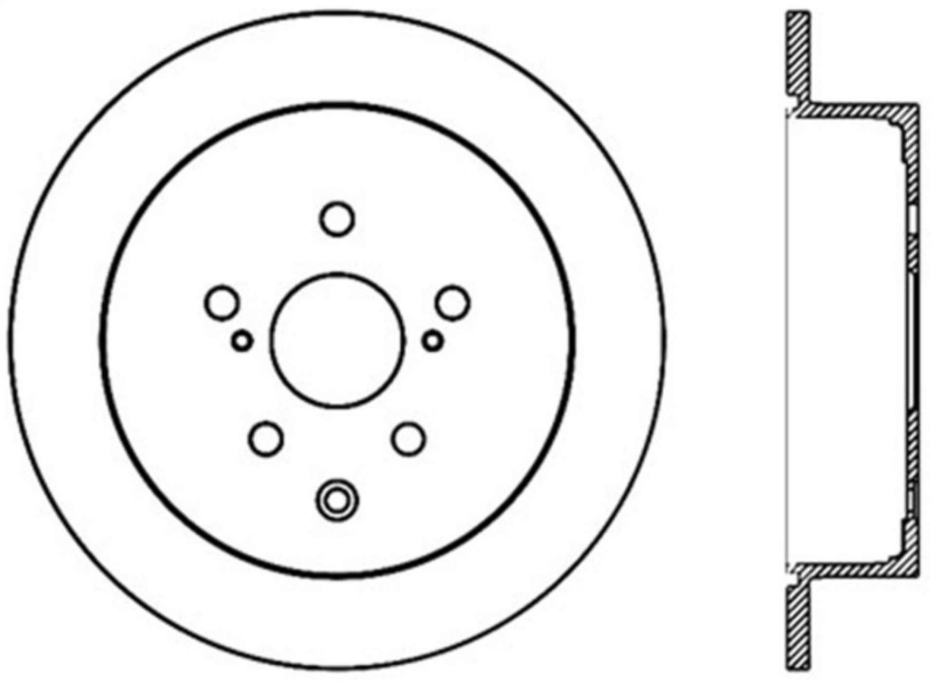 Picture of StopTech 14-16 Toyota Highlander Sport Drilled Rear Driver Side Brake Rotor