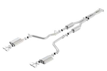 Picture of Borla 09-14 Dodge Challenger R-T 5-7L RWD 2Dr- 2-5in- ATAK CB Exhaust - Dual Split Rear Exit