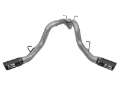 Picture of aFe LARGE BORE-HD 4in 409-SS DPF-Back Exhaust w-Dual Black Tips 2017 GM Duramax V8-6-6L td L5P