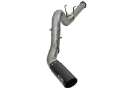 Picture of aFe Large Bore-HD 5in DPF Back 409 SS Exhaust System w-Black Tip 2017 Ford Diesel Trucks V8 6-7Ltd