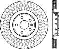 Picture of StopTech 09-15 Cadillac CTS-V Cryo Slotted Front Left Sport Brake Rotor