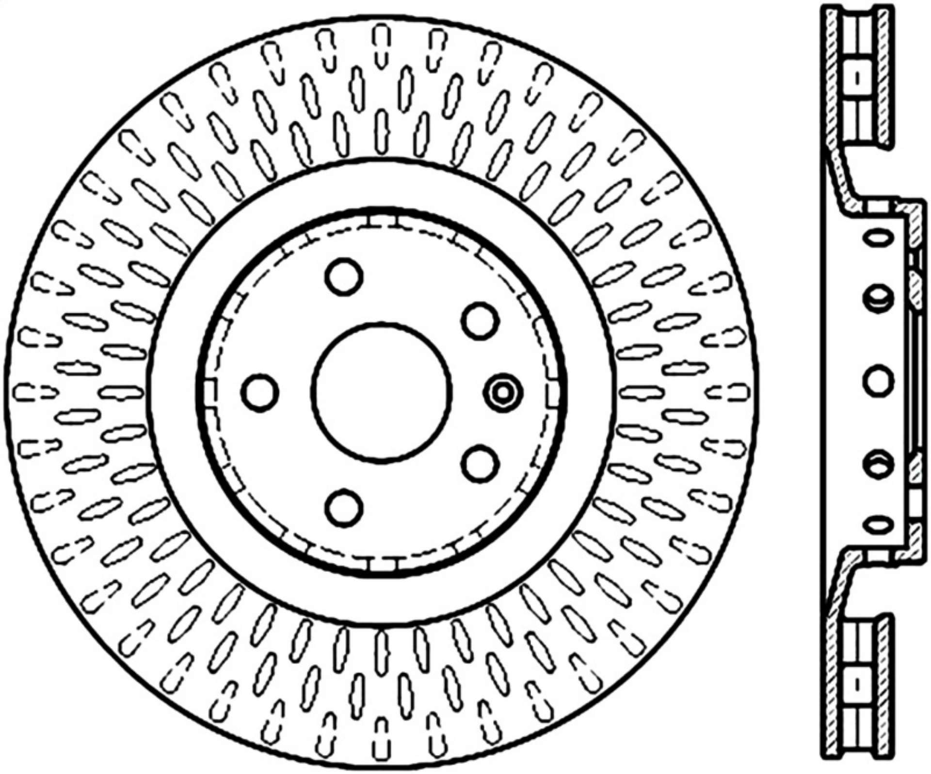 Picture of StopTech 09-15 Cadillac CTS-V Cryo Slotted Front Right Sport Brake Rotor