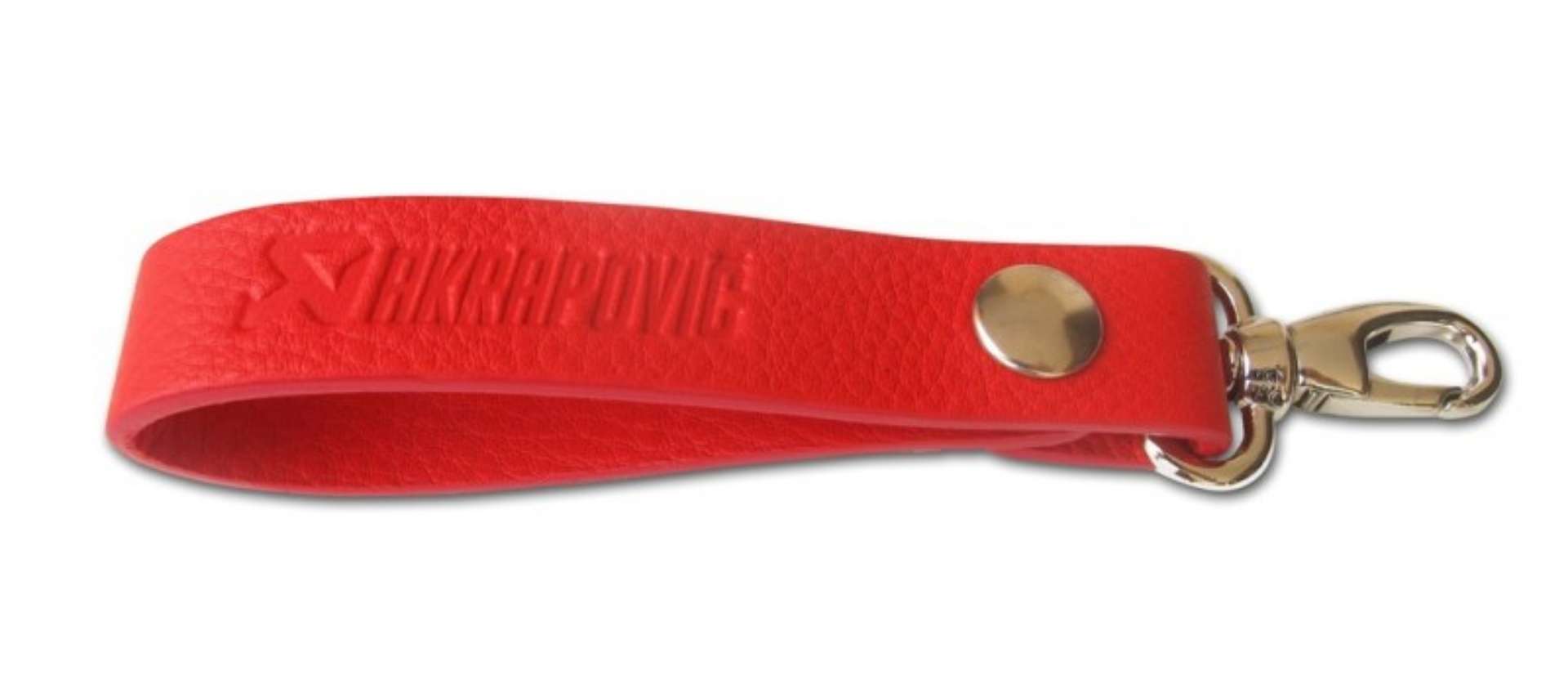 Picture of Akrapovic Leather Loop Keychain - red