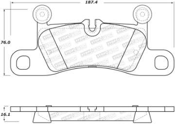 Picture of StopTech 11-17 Volkswagen Touareg Street Performance Rear Brake Pads