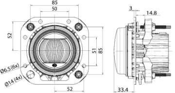 Picture of Hella 90mm L4060 LED High Beam - Driving Lamp Module