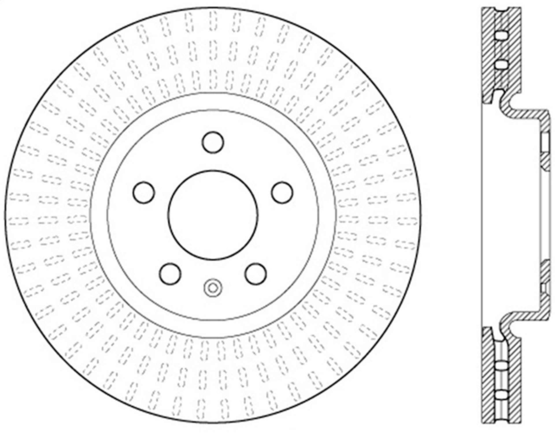 Picture of StopTech 12-16 Audi A4 Cryo Slotted Front Left Sport Brake Rotor