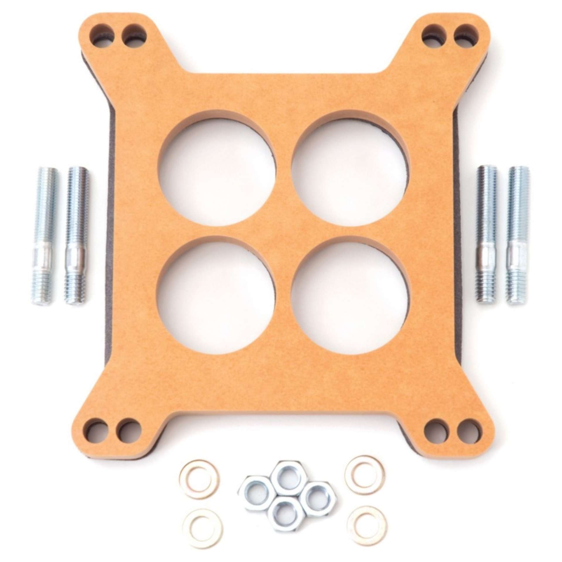 Picture of Edelbrock Spacer Carburetor 1-2In Wood Fiber Laminate Four-Hole