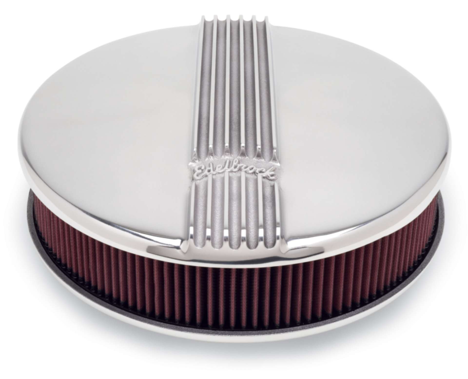 Picture of Edelbrock Air Cleaner Classic Series Round Aluminum Top Cloth Element 14In Dia X 3 9In Polished