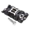 Picture of Edelbrock Intake Manifold Perf Eps SBC w- Oil Fill Tube and Breather Black