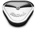 Picture of Edelbrock Air Cleaner Pro-Flo Series Triangular Steel Top 14 125In X 13 375In X 3 5In Chrome