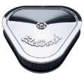 Picture of Edelbrock Air Cleaner Pro-Flo Series Triangular Steel Top 14 125In X 13 375In X 3 5In Chrome