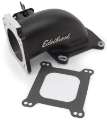 Picture of Edelbrock Low Profile Intake Elbow 90mm Throttle Body to Square-Bore Flange Black Finish