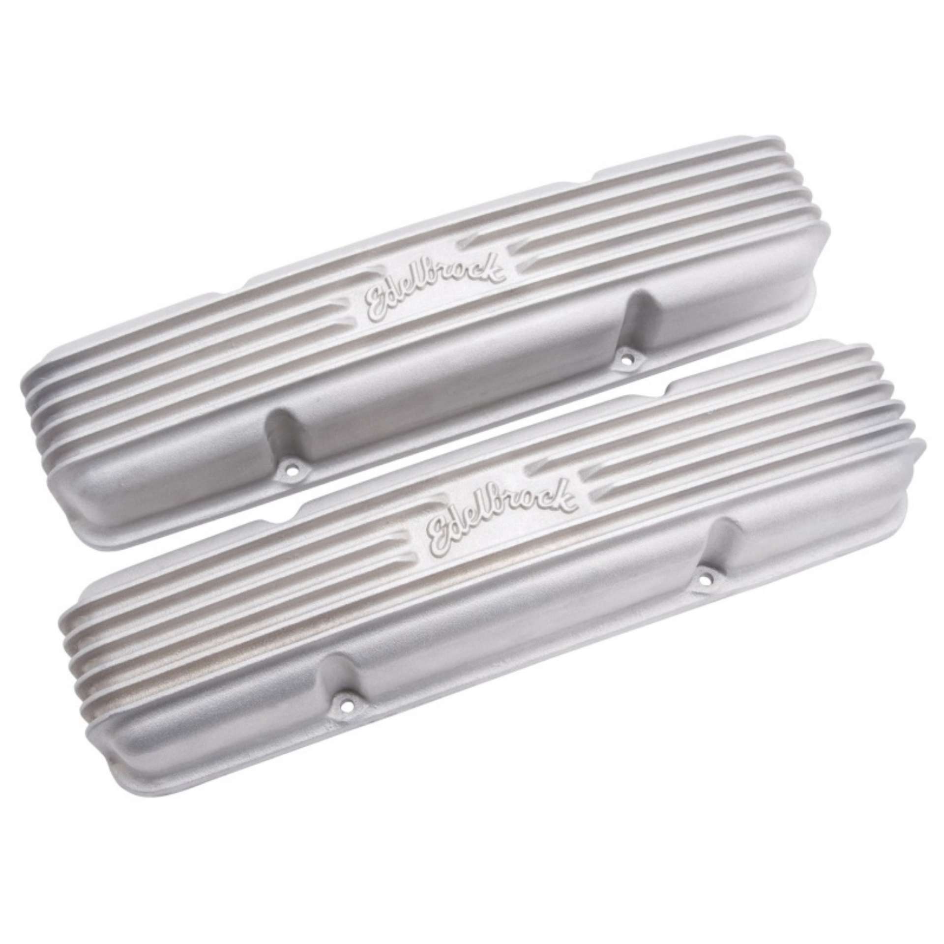 Picture of Edelbrock Valve Cover Classic Series Chevrolet 1959-1986 262-400 CI V8 w- o Breather Holes Satin