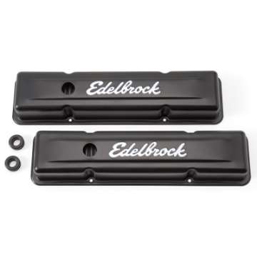 Picture of Edelbrock Valve Cover Signature Series Chevrolet 1959-1986 262-400 CI V8 Low Black