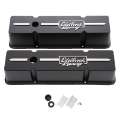 Picture of Edelbrock Valve Cover Racing Series Chevrolet 1959-1986 262-400 CI V8 Tall Black