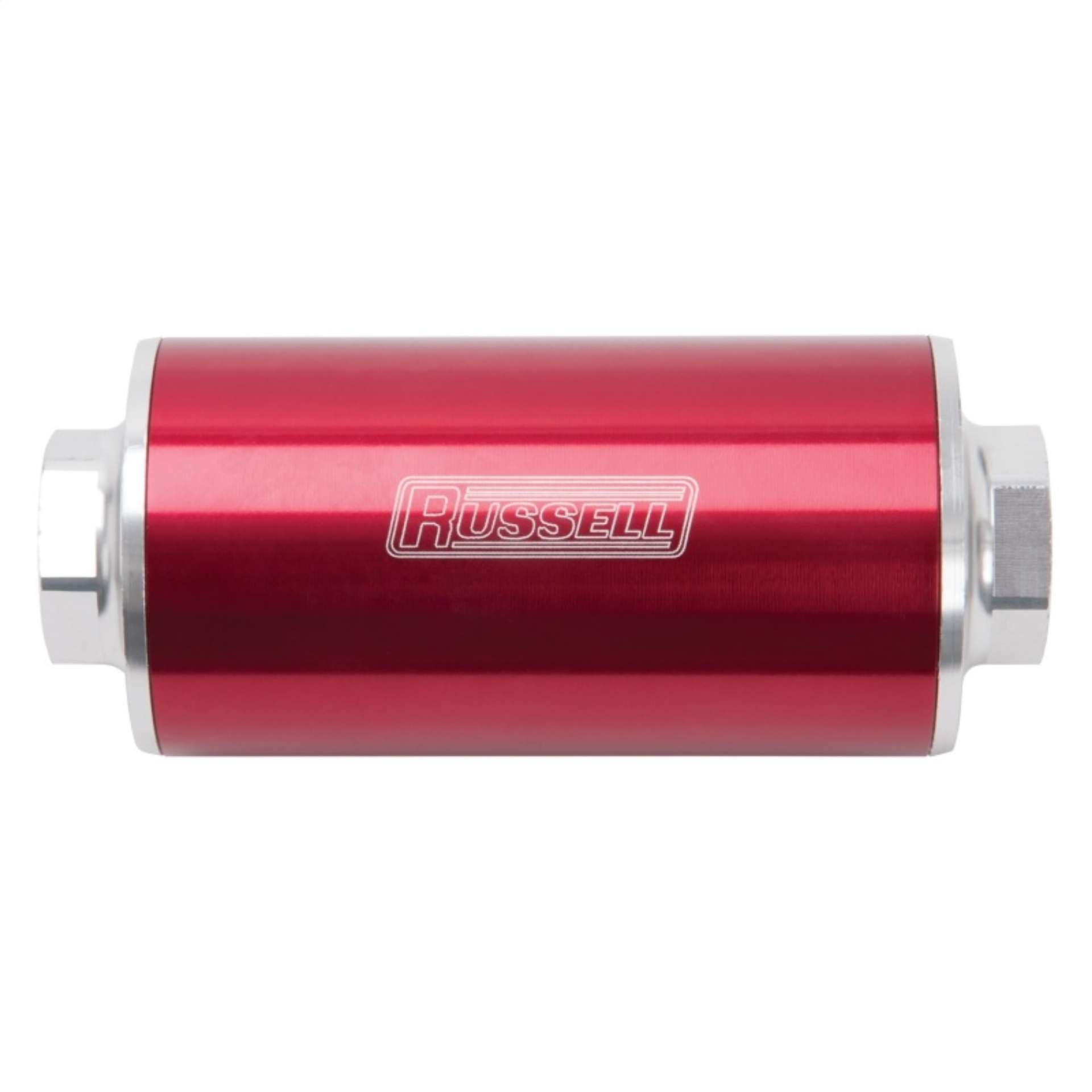 Picture of Russell Performance Profilter Fuel Filter 6in Long 10 Micron -10AN Inlet -10AN Outlet - Red