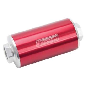 Picture of Russell Performance Profilter Fuel Filter 6in Long 60 Micron -10AN Inlet -10AN Outlet - Red