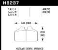 Picture of Hawk Wilwood BBK-Ap Racing-Outlaw HPS Street Brake Pads