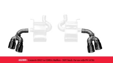 Picture of Corsa 2017-24 Chevy Camaro ZL1 2-75in Inlet - 4-0in Outlet Black PVD Tip Kit For Corsa ExhaustOnly