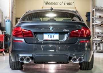 Picture of AWE Tuning BMW F10 M5 Touring Edition Axle-Back Exhaust Chrome Silver Tips