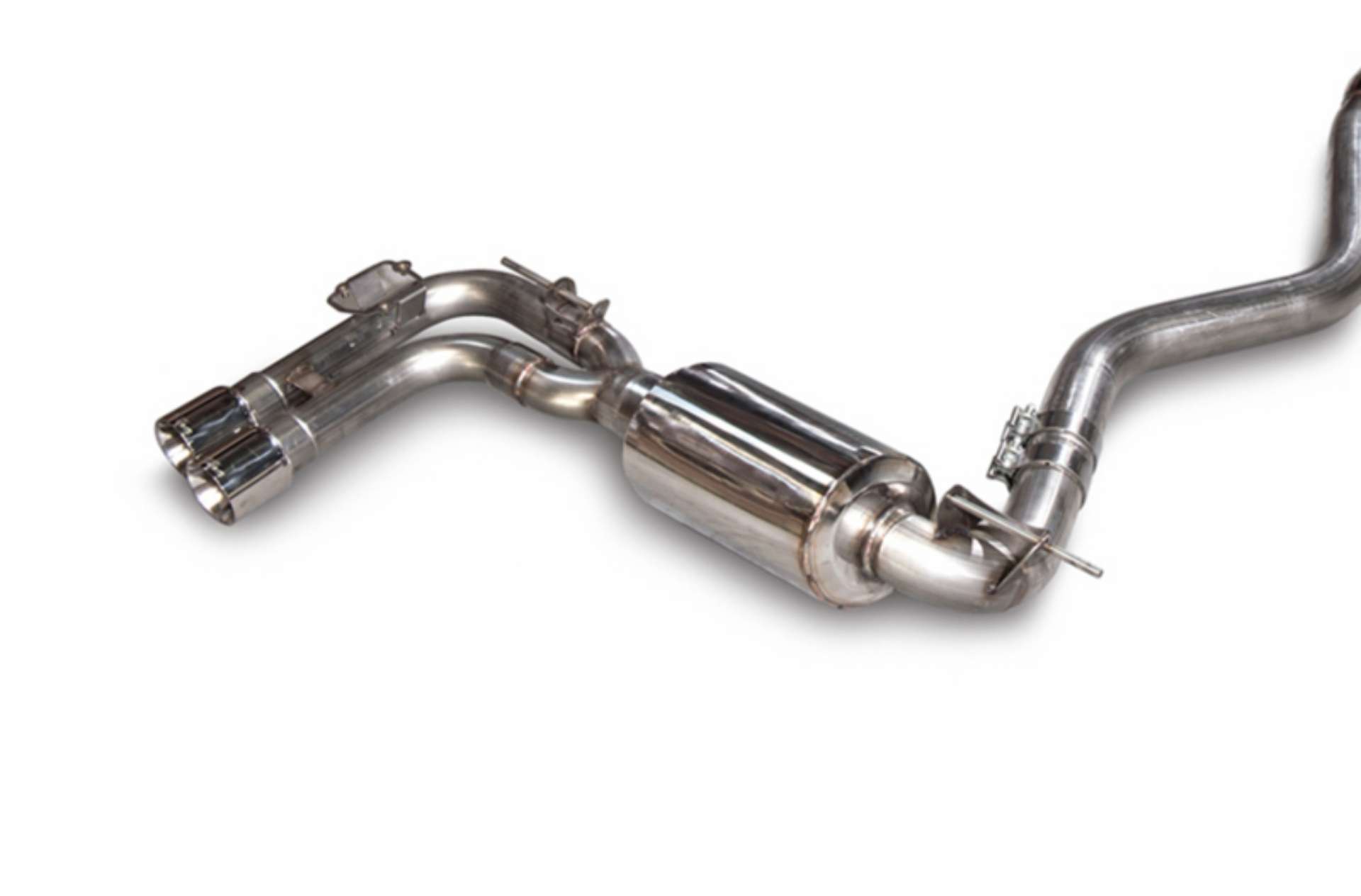 Picture of AWE Tuning BMW F3X N20-N26 328i-428i Touring Edition Exhaust Quad Outlet - 80mm Chrome Silver Tips