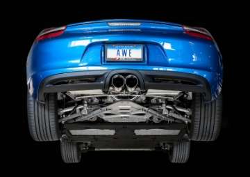 Picture of AWE Tuning Porsche 981 Performance Exhaust System - w-Chrome Silver Tips