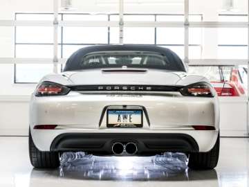 Picture of AWE Tuning Porsche 718 Boxster - Cayman SwitchPath Exhaust PSE Only - Chrome Silver Tips